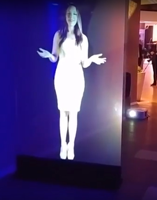 Holographic Presenter Screen Virtual On